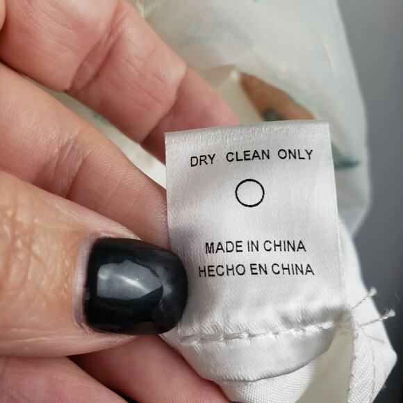 Altar'd State Size XS Floral Chiffon Puff Sleeve Mini Dress Pink Rosette Fairy - Picture 9 of 10